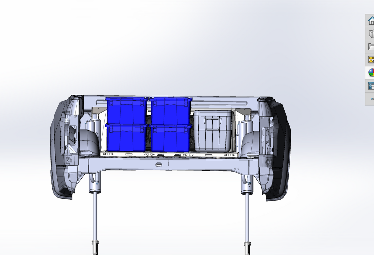 2021+ Raptor 5-Link Rear Bed Organizer - 3.0x16 Coil Over or 3.5x16 Bypass Shock