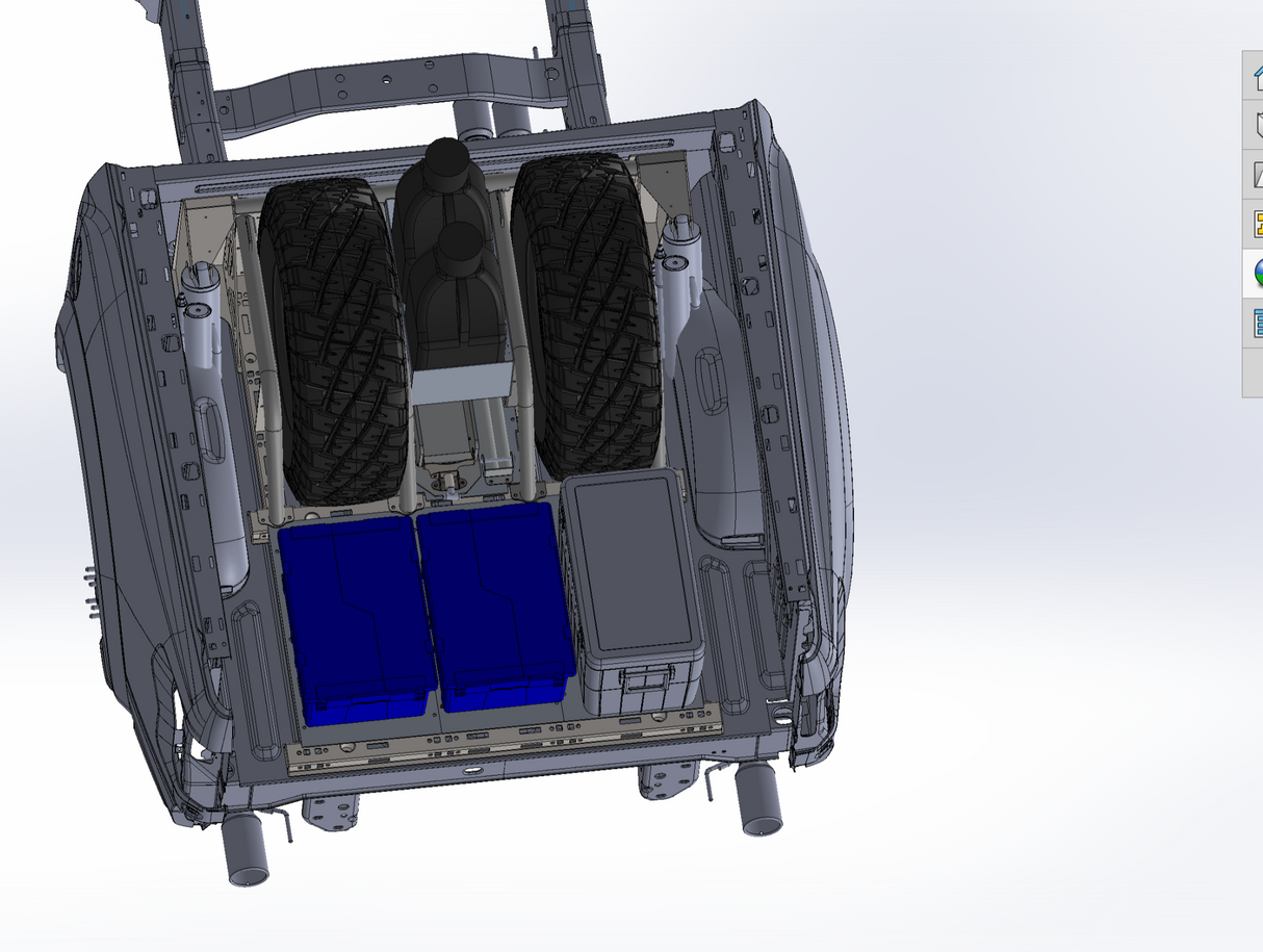 2021+ Raptor 5-Link Rear Bed Organizer - 3.0x16 Coil Over or 3.5x16 Bypass Shock