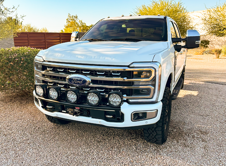 2023+ Ford F-250 Super Duty Front Light Mount Kit (Stock Bumper) 