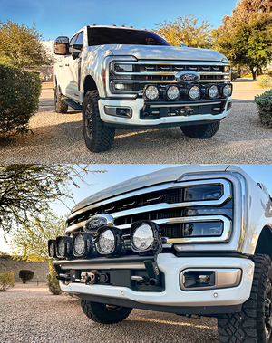 2023 + Ford F-250 Super Duty Front Light Mount Kit (Stock Bumper)