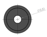 FM17000022 - 1.5 uniball top cap buried bolt for 1/2" 12 point bolt