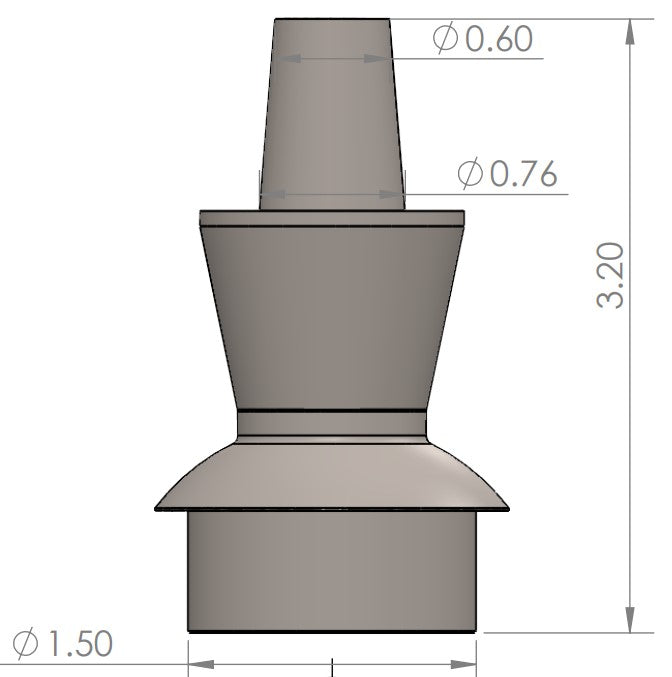 FM17000034 - FMI 1.50 Inch Uniball upper ball joint taper adapter for Fabricated upper arm 1/2" bolt