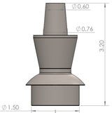 FM17000034 - FMI 1.50 Inch Uniball upper ball joint taper adapter for Fabricated upper arm 1/2" bolt