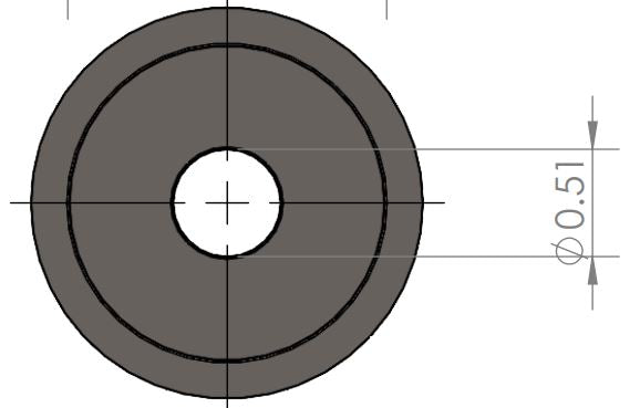 FM17000034 - FMI 1.50 Inch Uniball upper ball joint taper adapter for Fabricated upper arm 1/2" bolt