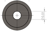 FM17000034 - FMI 1.50 Inch Uniball upper ball joint taper adapter for Fabricated upper arm 1/2" bolt