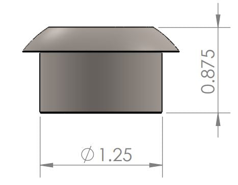 FM17000038 - FMI Raptor 1.25" uniball Billet upper arm spacer top cap for 1/2" bolt