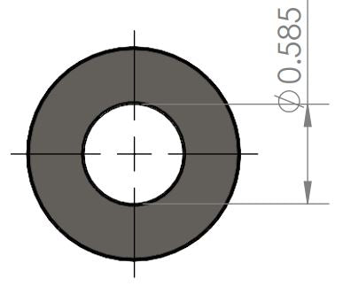 FM17000039 - FMI 7/8 rod end spacer for Raptor Upper Arm at Frame