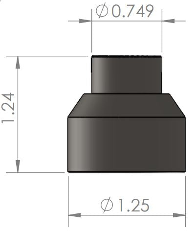 FM17000045 - FMI 3/4 rod end spacer for Raptor Upper Arm at Frame