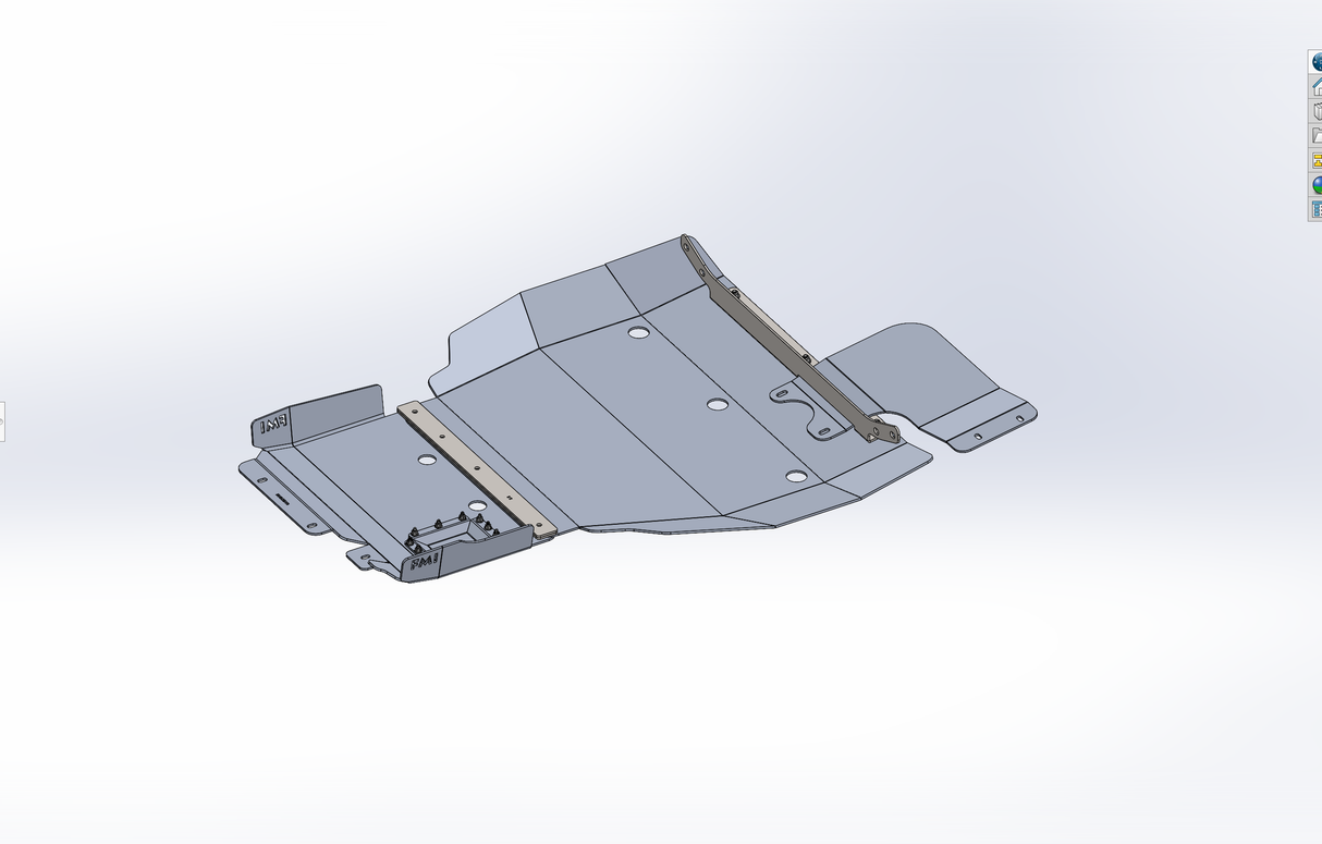 Ford Ranger Raptor main chassis skid plate kit helps protect the undercarriage of your Ranger Raptor from damage with aircraft quality aluminum custom fit to the chassis