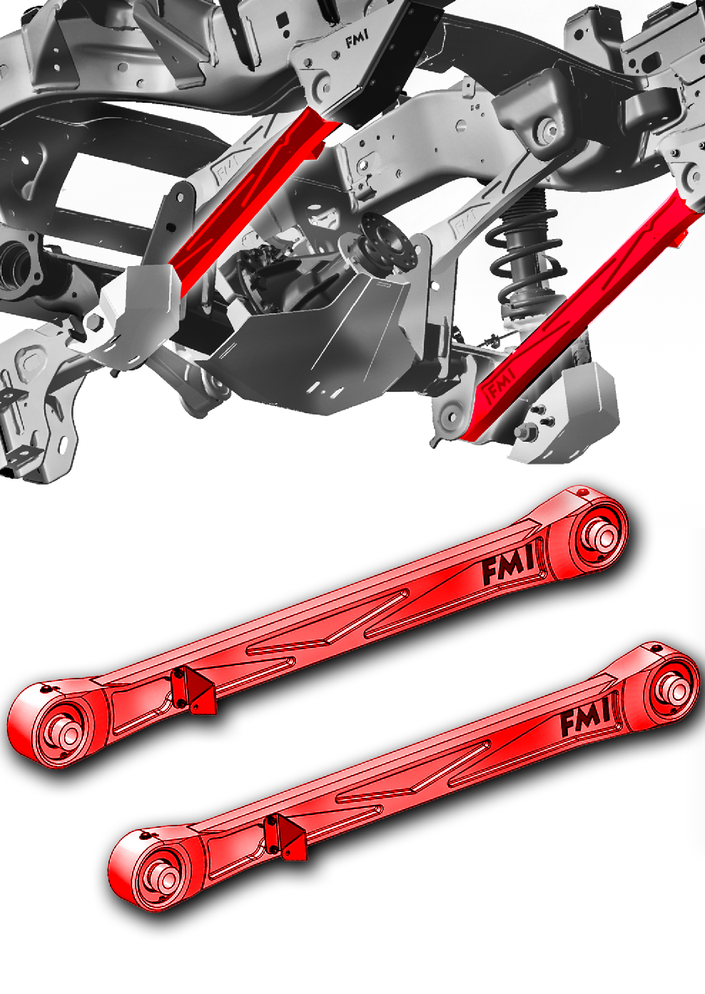 2024 Ranger Raptor - Rear Lower Billet Suspension Arms with Ultra-Flex joints