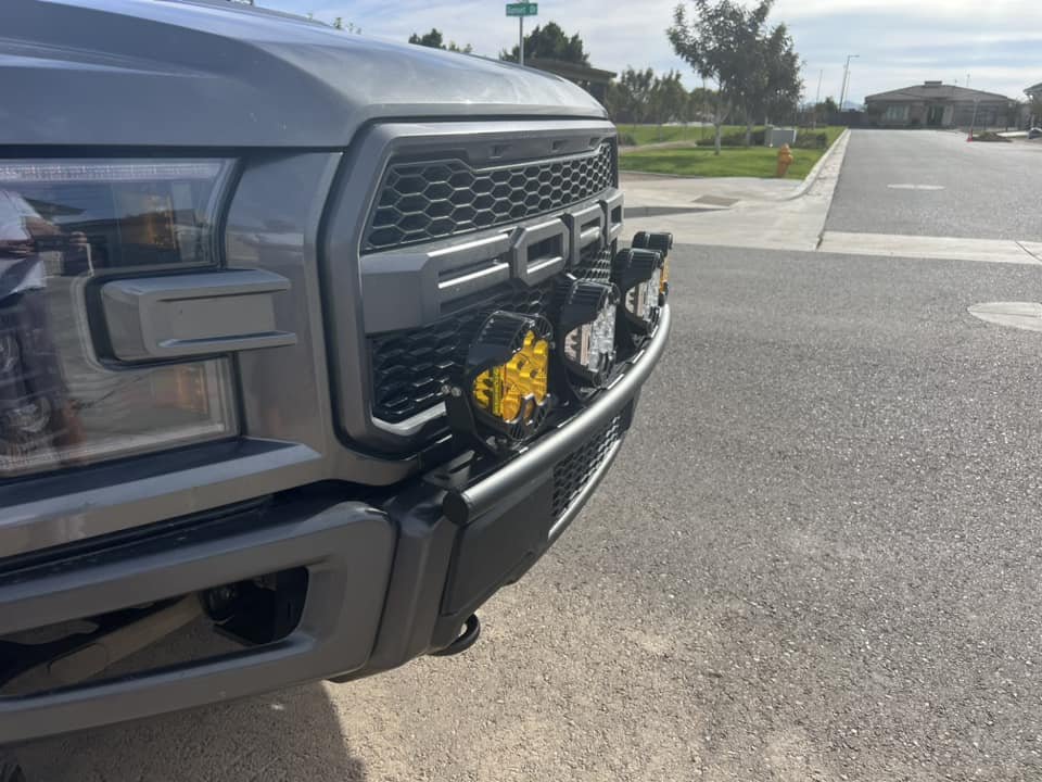 Gen 2 Raptor Front Light Mount Kit (stock bumper) - Use Any Light