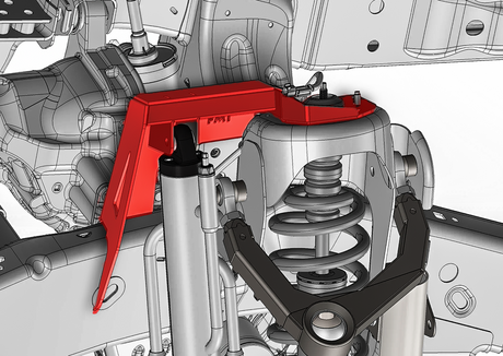 Gen 3 Raptor Fabricated Front shock tower By-Pass Mount for mid-travel and long-travel suspension 