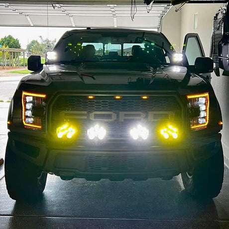 Gen 2 Raptor Front Light Mount Kit (stock bumper) - Use Any Light