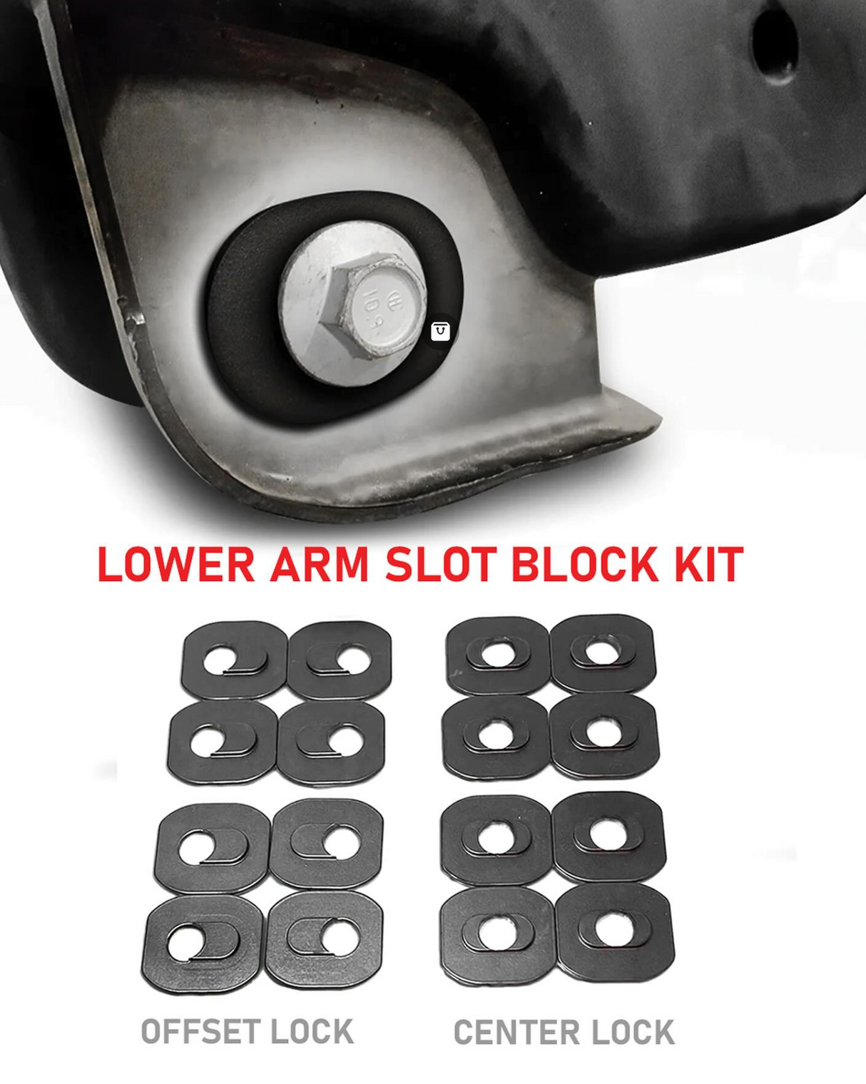 Raptor Lower A-Arm Slot Block kit - Gen 1, Gen 2, and Gen 3 Raptor