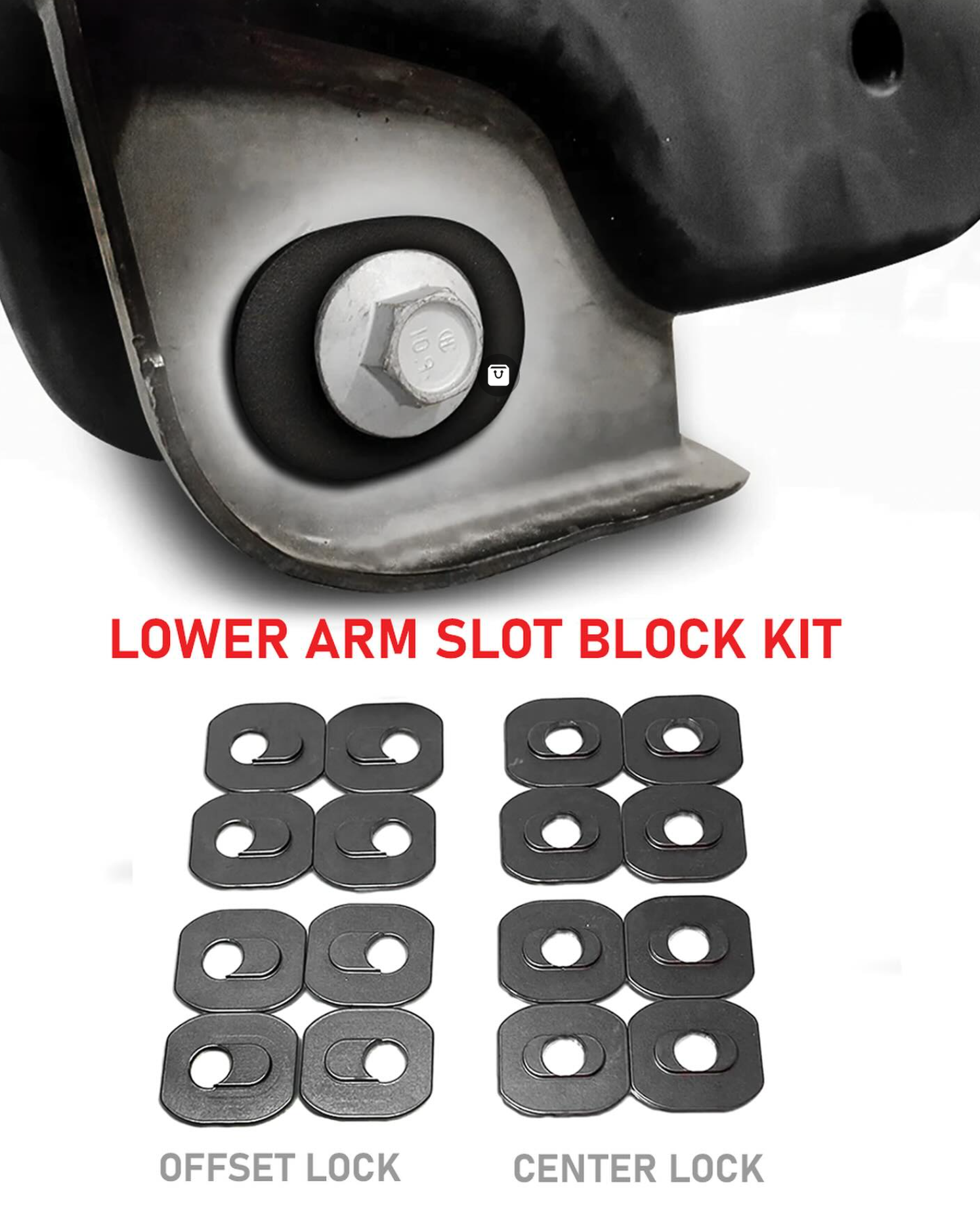 Raptor Lower A-Arm Slot Block kit Alignment Plates