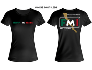 BORN TO BAJA T-SHIRT - WOMENS SHORT SLEEVE