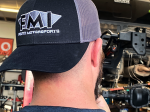 FMI Pentagon Badge Trucker Hat - Black/Grey Richardson Style 115