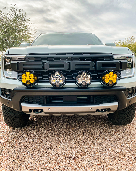 2024 Ranger Raptor Front Light Mount Kit (for stock bumper) - Use Any Light