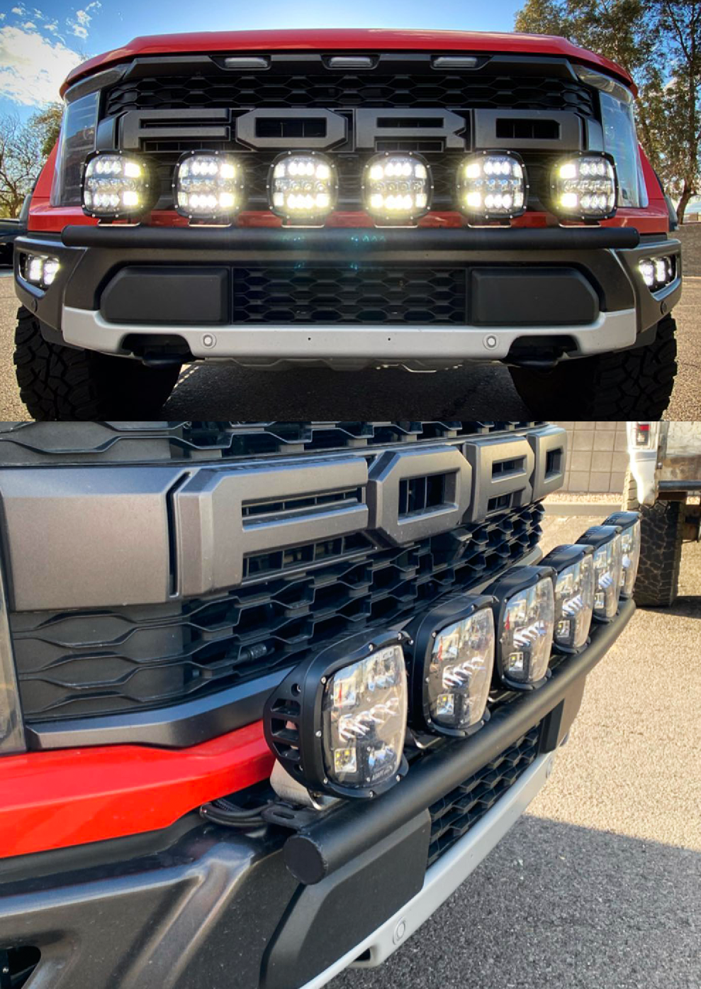 Gen 3 Raptor Front Light Mount Kit (stock bumper) - Use Any Light