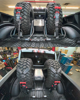 Raptor (2010-2024) Dual Tire Carrier Quick Release Modular Bed Organizer