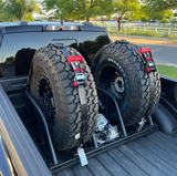 Raptor (2010-2024) Dual Tire Carrier Quick Release Modular Bed Organizer