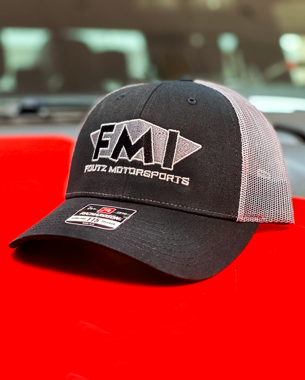 Foutz Motorsports Trucker Hat - Black/Grey Richardson Style 115 - off-road apparel